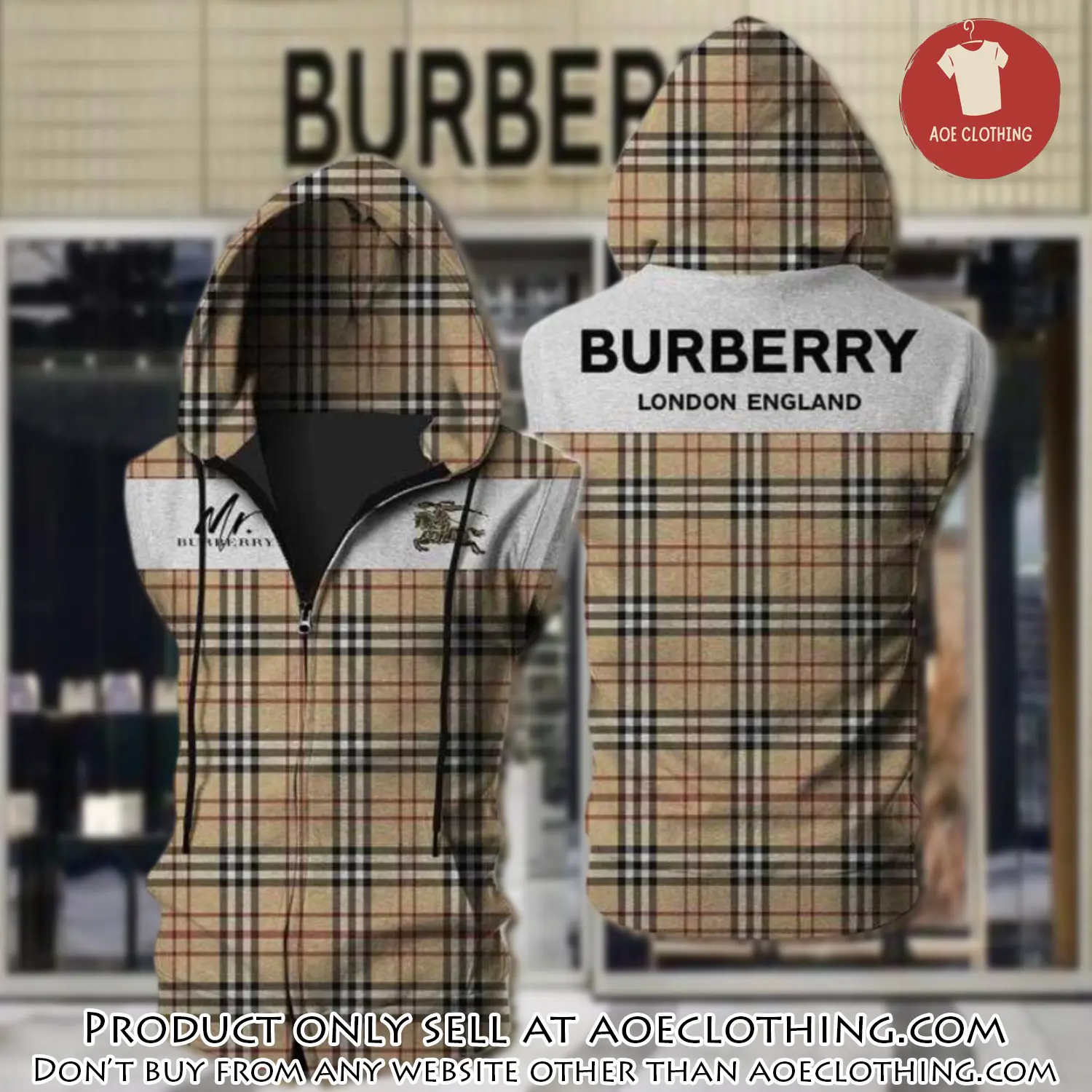 Burberry unisex sleeveless zip up hoodie luxury for men women szh001 aoe1952417